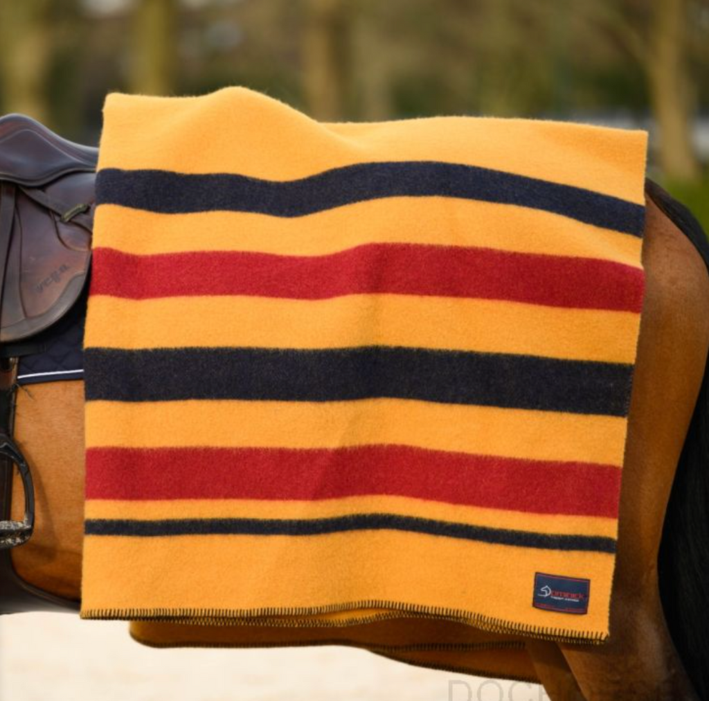 Dominick Golden Stripe Wolldecke